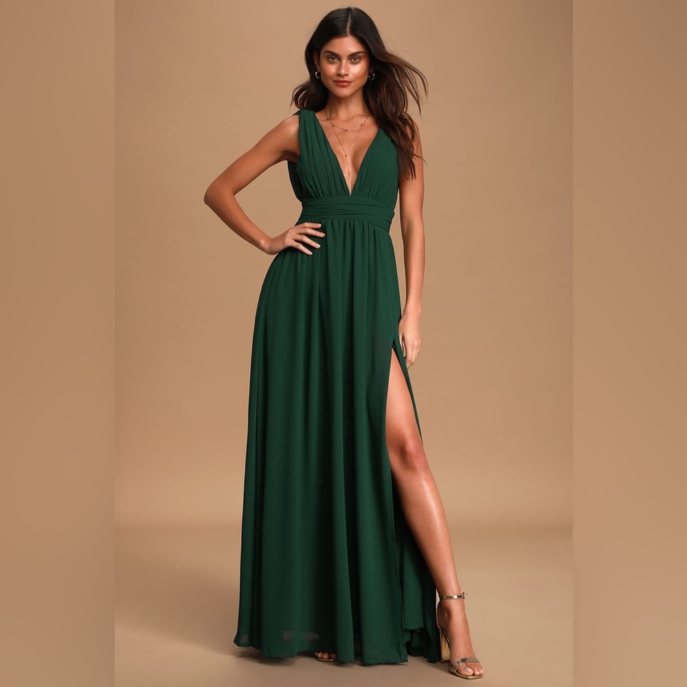 Lulu’s Forest Green Maxi Dress